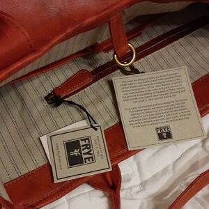 NWT Frye Leather Tote Bag - Warm Brown